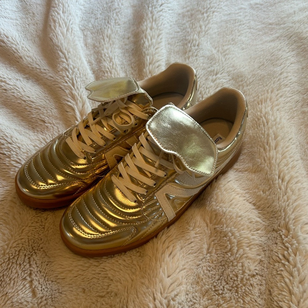 Metallic Gold Sneakers